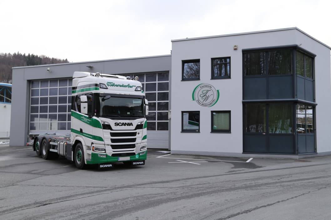 Erster SCANIA-LKW für Webersdorfer Transporte Salzburg-Bergheim